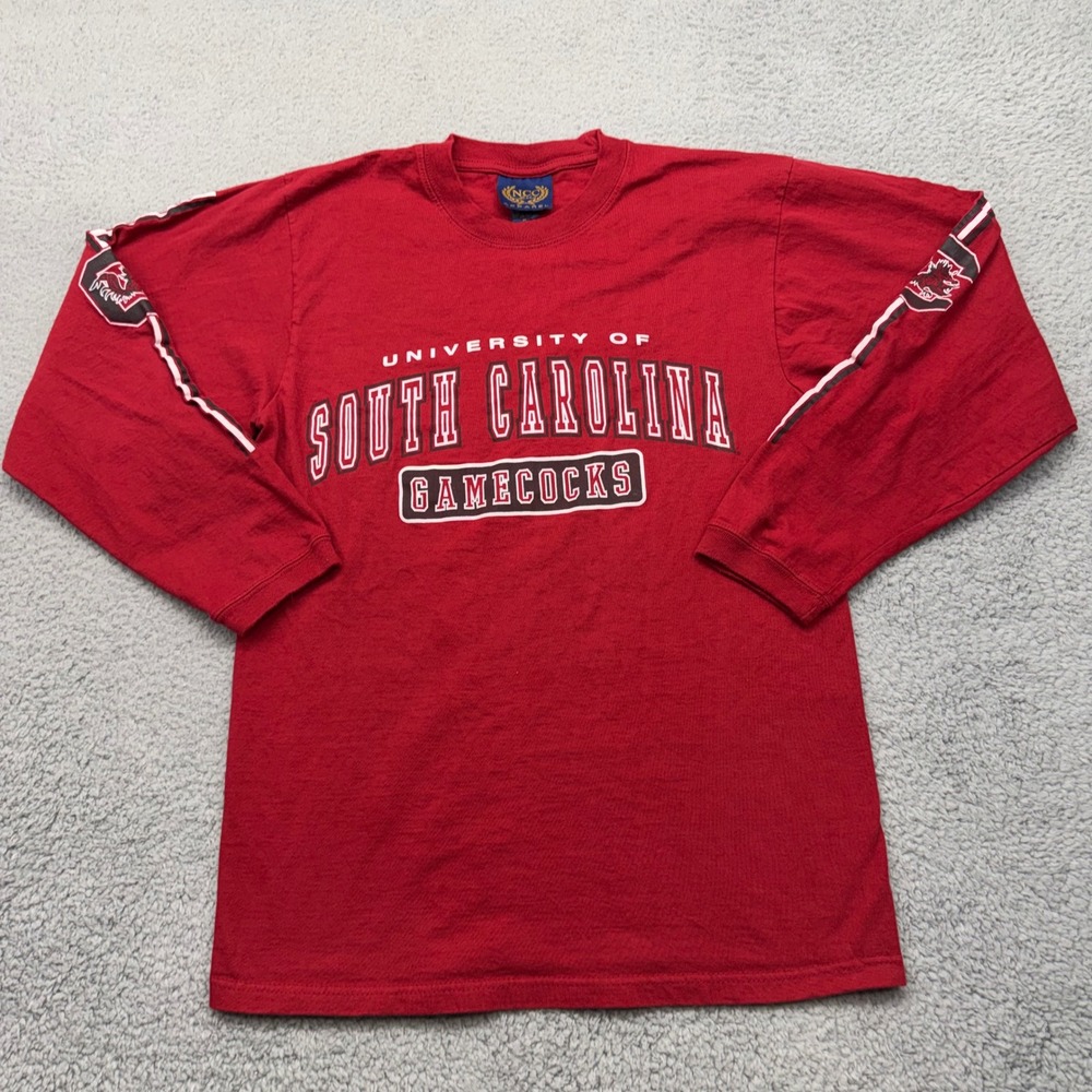 NCC Gold Apparel Mens Size Medium Garnet USC South Carolina Gamecocks L/S Shirt